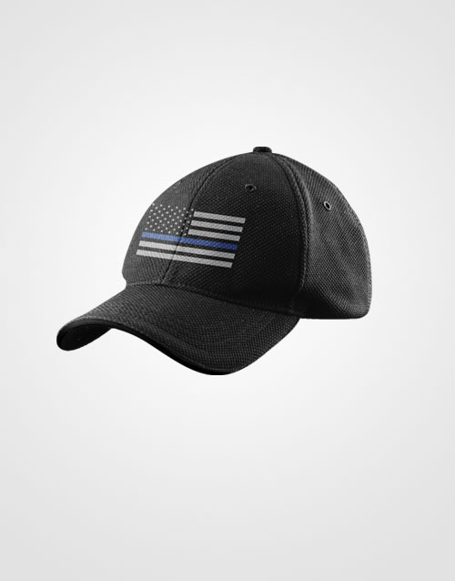 Thin Blue Line Flag Hat Side View