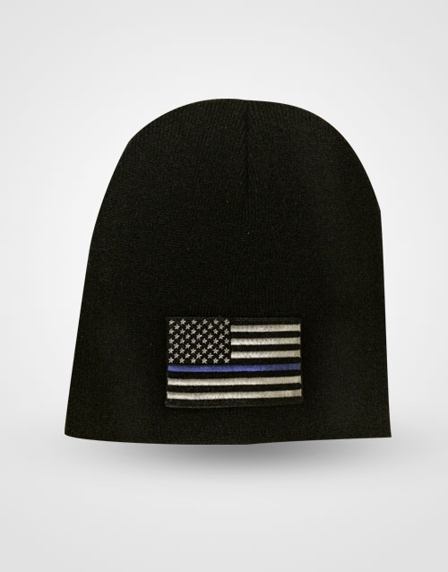 VTXINS Kids Beanie Hat Blue Lives Matter Police Blue Line Us Flag Skull Cap in 4 Colors Funny Beanie Caps